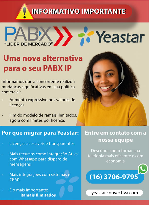 Informativo Importante - Yeastar