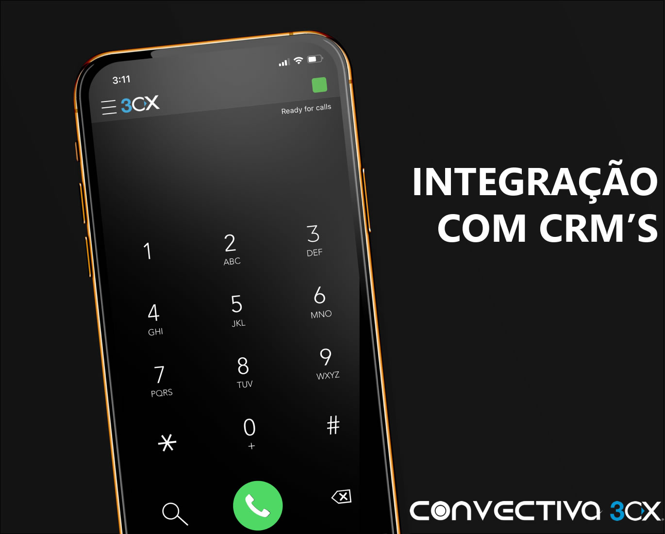 3CX: Com o assistente de integração de CRM, você pode conectar facilmente seu PBX