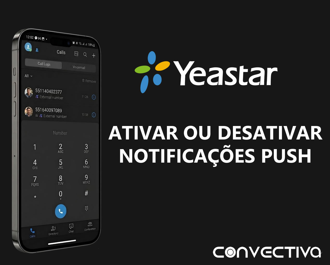 Linkus - Ativar ou desativar notificações push